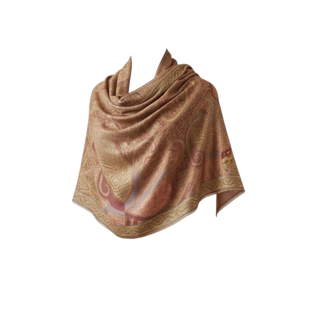 Beige Jamavar Pashmina Stole